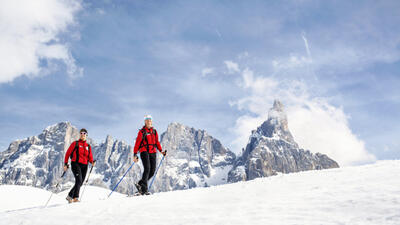 Le più belle escursioni con le ciaspole in Primiero tra le Pale di San Martino