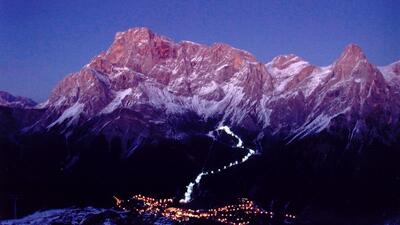 Sciare in notturna a Primiero San Martino <br>Trentino Dolomiti